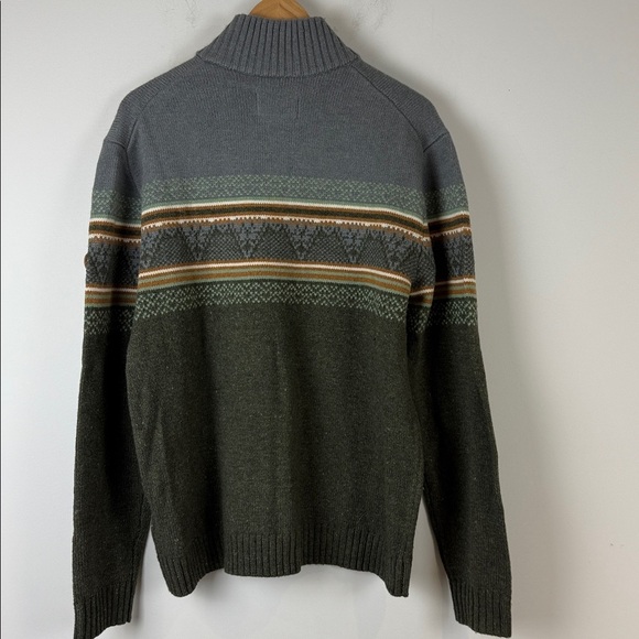 Royal Robbins Olive and Charcoal Zip-Up Merino Wool Sweater NWT - Picture 6 of 11